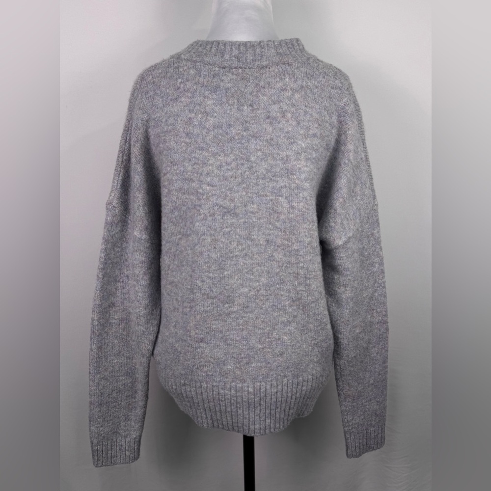 Madewell Light Gray Crew Neck Sweater Size Large - Picture 4 of 9